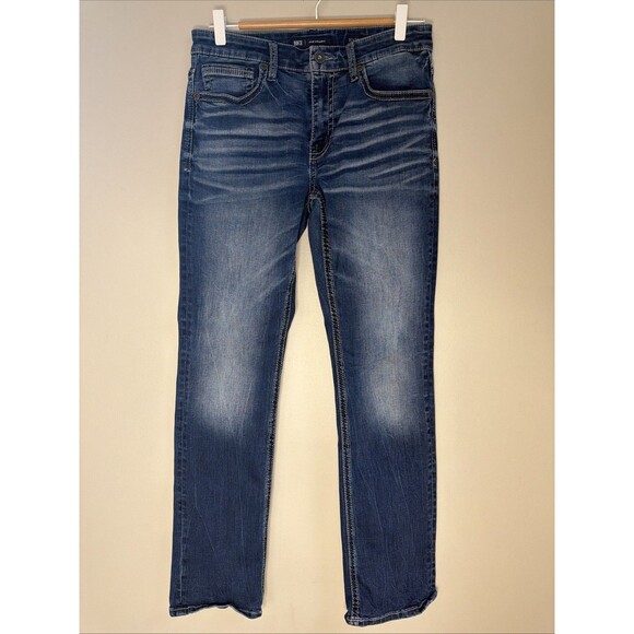 Buckle Men's BKE Jeans 31x32 Blue Denim Jake Straight Leg Medium Wash Western - Picture 1 of 5